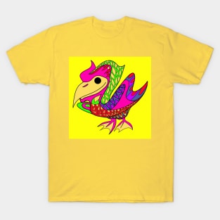 seagull in wings pattern T-Shirt